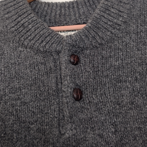 NWT L.L. Bean Men's Gray Knit Charcoal Pullover Long Sleeve Sweater Sz XXL Tall - Picture 7 of 13